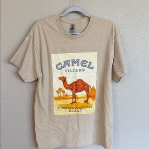 Gildan Beige Camel Filters Graphic Tee